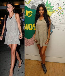 Who Wore It Better? Sparkly Gold Trapeze Dress 