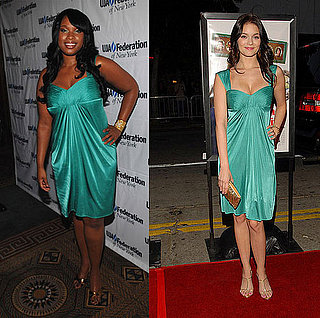 Who Wore It Better? BCBG Green Drape Sheath Dress 