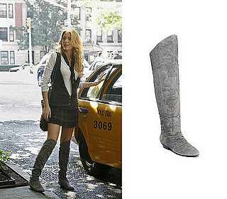Found! Serena van der Woodsen's Grey Suede Over-the-Knee Boots 