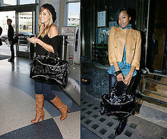 Who Wore It Better? Treesje Black Patent Bag 