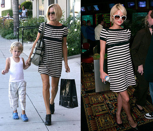Who Wore It Better? Ella Moss Black and White Stripe Dress 