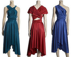 Simply Fab: Calypso Satin Convertible Wrap Dress 