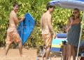 Tobey Shows His Girls How Boogie Boarding is Done