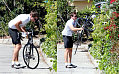 Jake Rides Bike While Personal Life Rumors Abound