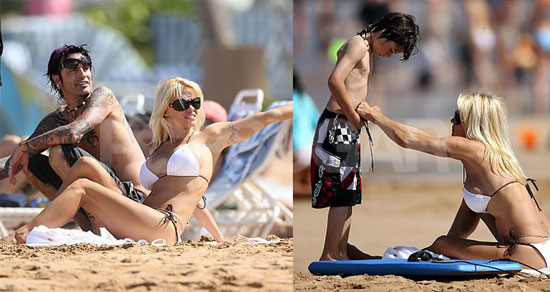Tommy and Pam Look Like A Happy Family Again