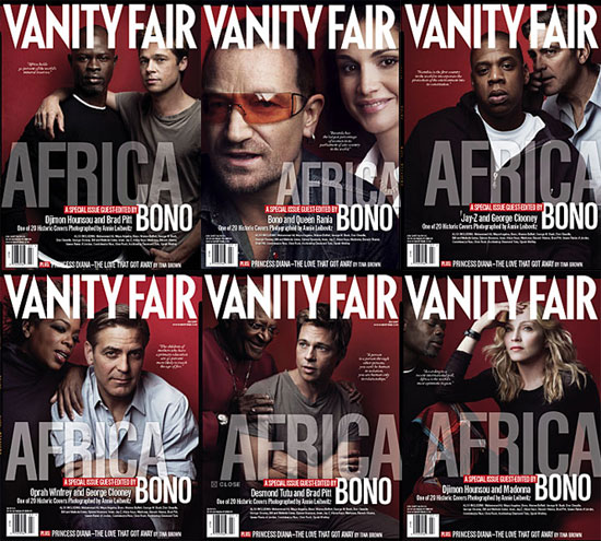Celebrities Play Telephone for VF's Africa Issue