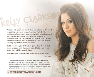 Kelly Cancels Her Tour