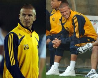 Beckham Makes Benchwarming Look Good