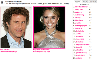 Play Celebrity Faceoff and Win a $100 Gift Card!