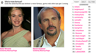 Play Celebrity Faceoff and Win a $100 Gift Card!