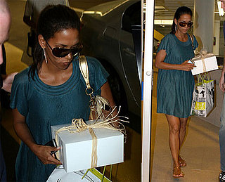 Halle Berry Still Keeps The Bump Covered Up