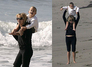 Reese and Deacon Play in the Surf