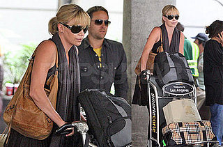Charlize Theron and Stuart Townsend at LAX