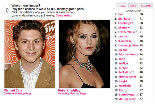 Win a Wii by Playing Celebrity Faceoff!