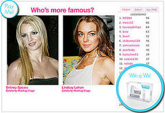 Win a Wii by Playing Celebrity Faceoff!