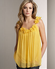 Miguelina Floral Chiffon Top?-? Apparel?-? Neiman Marcus
