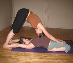 Partner Yoga Pose:  Dog Hero