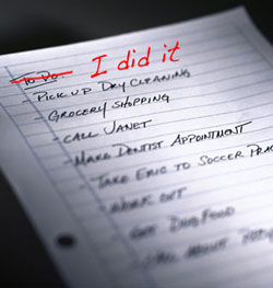 "I Did It" List