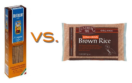 Brown Rice vs. Whole Wheat Linguine