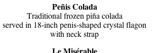 Fancy Restaurant's Bachelorette Party Menu