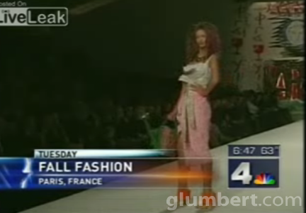 Model Falls, News Anchors Laugh