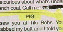 Weird Personal Ad