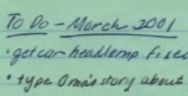 Found! Crazy Lady's To-Do List