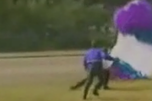 Groom Parachutes Into His Own Wedding
