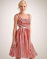 ShopStyle  red stripe dress
