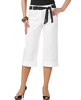 Macy*s - Women's - Charter Club Allison Sash-Belt Cuffed Capri Pant