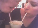 Me and Layne sharing a milkshake.