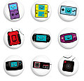 Totally Geeky or Geek Chic? Gaming Themed Buttons