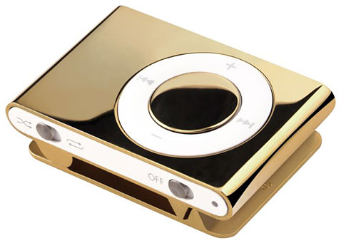 Luxurious Geek: iPod Shuffle Dipped in Gold