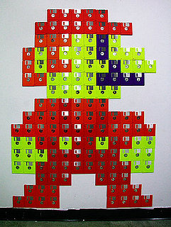 Tech News - Make Mario Wall Art from Old Floppies