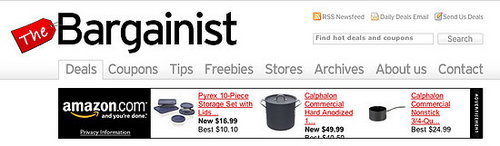 Get deals and coupons from The Bargainist