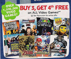 Buy Three Get One Game Free at Toys "R" Us 