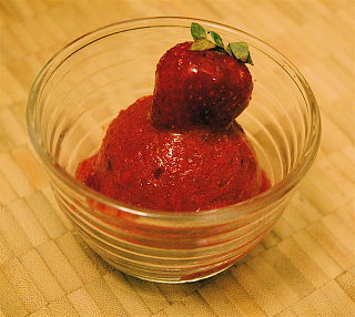 The Perfect Scoop of Strawberry Sorbet