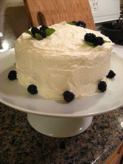 52 Weeks of Baking: Fresh Lime Chiffon Cake with Strawberries & Blackberries