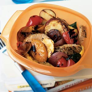 Monday's Leftovers: Pork and Grilled Veggie Salad