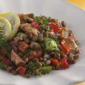 Monday's Leftovers: Lemony Lentil Salad With Salmon