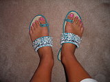 Blue and white...and hearts SHOES