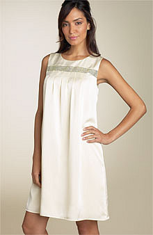 Calvin Klein Satin Sequin Trim Shift Dress 
