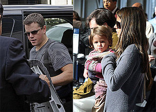 Matt Damon Braves Airport Security With His Girls