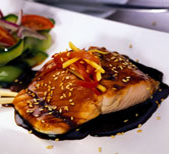 Today's Special: Asian Salad with Teriyaki Salmon and Apricot Vinaigrette