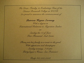 Come Party With Me: Graduation - Invites