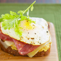 Fast & Easy Dinner: Greens, Eggs, & Ham Sandwich Fast & Easy Dinner: Greens, Eggs, & Ham Sandwich