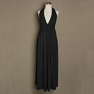 Jersey-knit bungalow halter dress