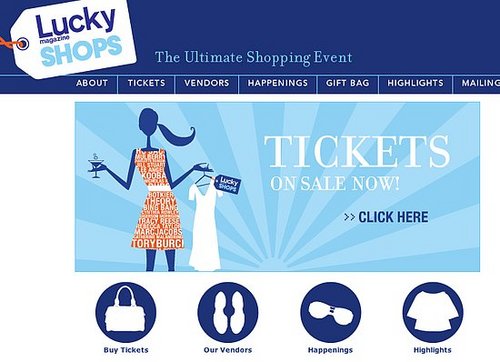 Sale Event Reminder: Lucky Magazine Shops 