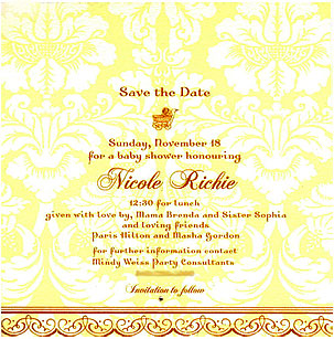 Celebaby: Nicole Richie's Baby Shower Invitation