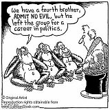 Three Wise Monkeys cartoon